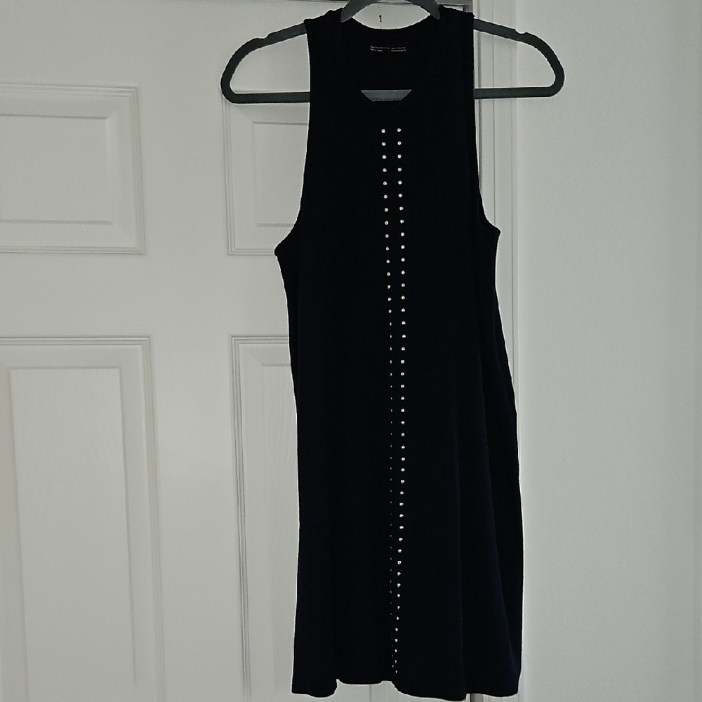 Zara Navy Halter Sheath Mini Dress